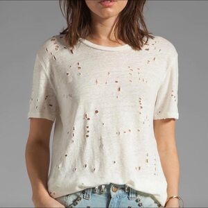IRO Clay Tee Distressed Short Sleeve Tee